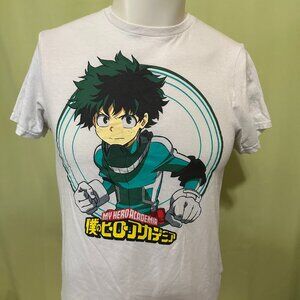 My Hero Academia Funimation Men's White T Shirt Small